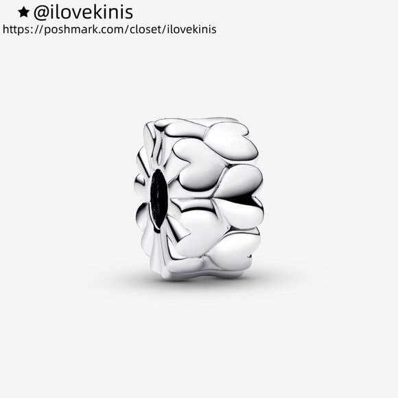 Pandora Heart Pattern Clip Charm - Picture 1 of 5